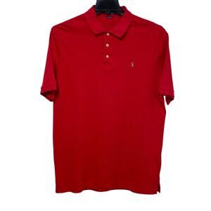 Polo Ralph Lauren Classic Fit Pima Soft Touch Polo – Men’s Large Red Cotton